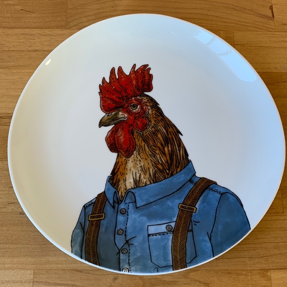 West Elm Dining West Elm Dapper Animal Salad Plate Rooster Poshmark